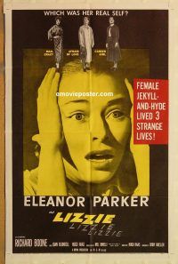 y665 LIZZIE one-sheet movie poster '57 Eleanor Parker, Richard Boone