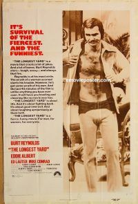 y672 LONGEST YARD one-sheet movie poster '74 Burt Reynolds, football