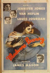 y696 MADAME BOVARY one-sheet movie poster '49 Jennifer Jones, Van Heflin