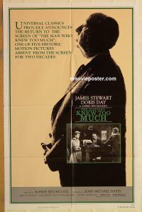 y705 MAN WHO KNEW TOO MUCH one-sheet movie poster R83 Hitchcock