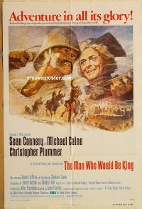 y707 MAN WHO WOULD BE KING one-sheet movie poster '75 Sean Connery, Caine