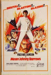 y727 MEAN JOHNNY BARROWS one-sheet movie poster '76 Fred Williamson
