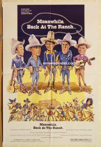 y728 MEANWHILE BACK AT THE RANCH one-sheet movie poster '77 Williams art!