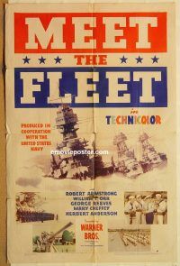 y731 MEET THE FLEET one-sheet movie poster '40 Robert Armstrong, Navy!