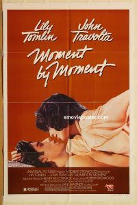 y755 MOMENT BY MOMENT one-sheet movie poster '78 Lily Tomlin, Travolta