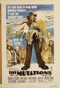 y777 MUTATIONS one-sheet movie poster '74 Donald Pleasence, sci-fi!