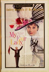 y781 MY FAIR LADY one-sheet movie poster R94 Audrey Hepburn, Harrison