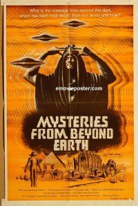y782 MYSTERIES FROM BEYOND EARTH one-sheet movie poster '75 strange!