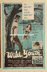 y786 NAKED YOUTH one-sheet movie poster '60 real bad teens!