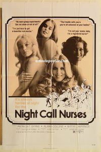 y798 NIGHT CALL NURSES one-sheet movie poster '72 very sexy ladies!