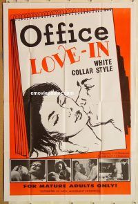 y821 OFFICE LOVE-IN one-sheet movie poster '68 workplace sexploitation!