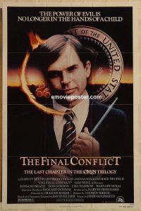 y828 OMEN 3 - THE FINAL CONFLICT one-sheet movie poster '81 Sam Neill