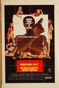 y830 ON HER MAJESTY'S SECRET SERVICE one-sheet movie poster '70 James Bond