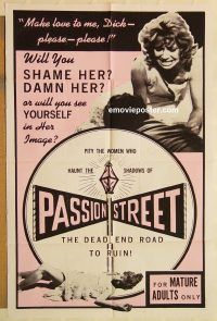 y858 PASSION STREET one-sheet movie poster '64 Will You Shame or Damn Her?