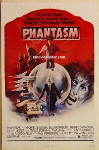 y868 PHANTASM one-sheet movie poster '79 Michael Baldwin, killer ball!