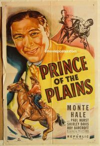 y888 PRINCE OF THE PLAINS one-sheet movie poster '49 Monte Hale