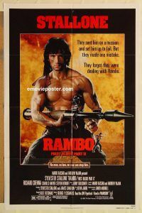 y910 RAMBO FIRST BLOOD 2 one-sheet movie poster '85 Sylvester Stallone