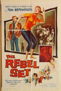 y919 REBEL SET one-sheet movie poster '59 beatnik jungle of strange kicks!