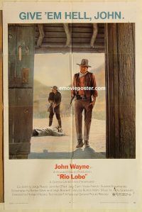 y943 RIO LOBO one-sheet movie poster '71 big John Wayne, Jennifer O'Neill