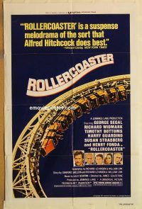 y951 ROLLERCOASTER style B one-sheet movie poster '77 Segal, Widmark