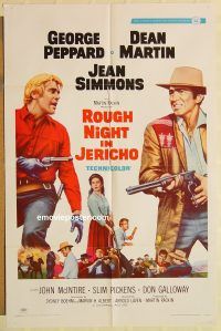 y954 ROUGH NIGHT IN JERICHO one-sheet movie poster '67 Dean Martin, Peppard