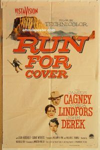 y956 RUN FOR COVER one-sheet movie poster '55 James Cagney, Lindfors
