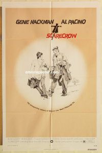 y974 SCARECROW one-sheet movie poster '73 Gene Hackman, Al Pacino