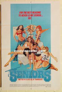 y987 SENIORS blue style one-sheet movie poster '78 Dennis Quaid, sexy!