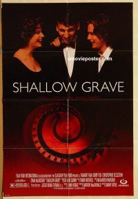 z002 SHALLOW GRAVE DS one-sheet movie poster '95 Ewan McGregor, English!
