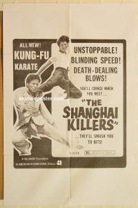 z004 SHANGHAI KILLERS one-sheet movie poster '73 AIP martial arts!
