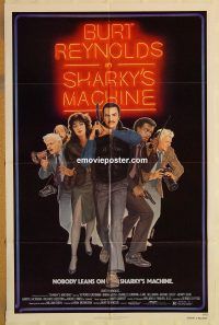z006 SHARKY'S MACHINE one-sheet movie poster '81 Burt Reynolds, Gassman