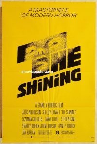 z009 SHINING one-sheet movie poster '80 Jack Nicholson, Stanley Kubrick
