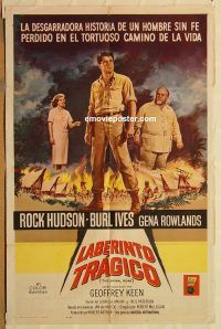 z051 SPIRAL ROAD Spanish/US one-sheet movie poster '62 Rock Hudson, Ives