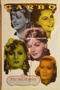 z062 STAR OF STARS one-sheet movie poster '63 Greta Garbo festival!