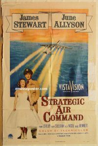 z073 STRATEGIC AIR COMMAND one-sheet movie poster '55 Jimmy Stewart