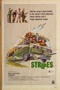 z075 STRIPES int'l one-sheet movie poster '81 Bill Murray, Harold Ramis