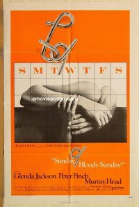 z083 SUNDAY BLOODY SUNDAY one-sheet movie poster '71 Glenda Jackson