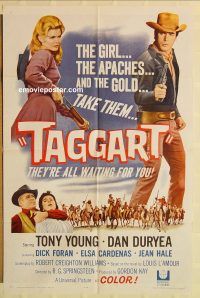 z099 TAGGART one-sheet movie poster '64 Tony Young, Dan Duryea