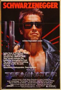 z114 TERMINATOR one-sheet movie poster '84 Arnold Schwarzenegger