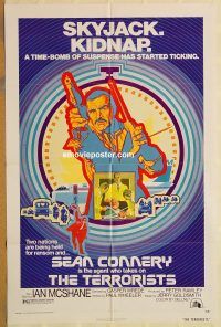 z117 TERRORISTS one-sheet movie poster '75 Sean Connery, Ian McShane