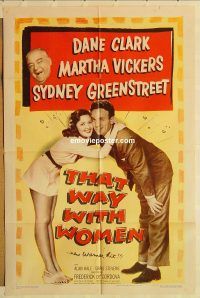 z122 THAT WAY WITH WOMEN one-sheet movie poster '47 Dane Clark, Vickers