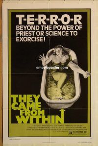 z126 THEY CAME FROM WITHIN one-sheet movie poster '76 David Cronenberg
