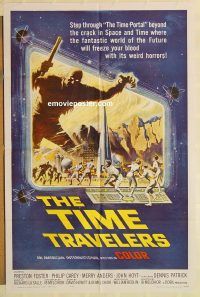 z145 TIME TRAVELERS one-sheet movie poster '64 AIP schlock!