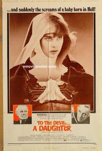 z148 TO THE DEVIL A DAUGHTER one-sheet movie poster '76 Nastassja Kinski
