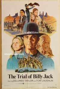z158 TRIAL OF BILLY JACK one-sheet movie poster '75 Tom Laughlin