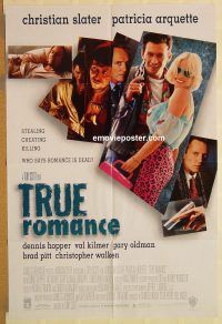 z162 TRUE ROMANCE one-sheet movie poster '93 Christian Slater, Tarantino