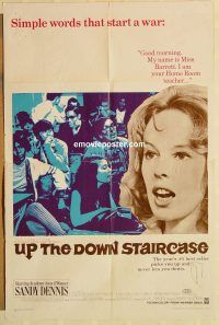 z179 UP THE DOWN STAIRCASE one-sheet movie poster '67 teacher Sandy Dennis!