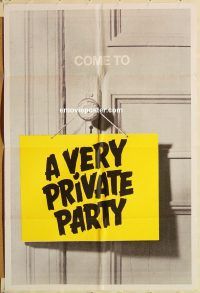 z189 HEADS OR TAILS teaser one-sheet movie poster '71 Nathalie Naubert, A Very Private Party