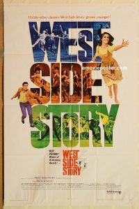 z221 WEST SIDE STORY one-sheet movie poster R68 Natalie Wood, Rita Moreno