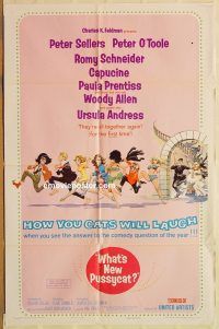 z223 WHAT'S NEW PUSSYCAT style A one-sheet movie poster '65 Woody Allen